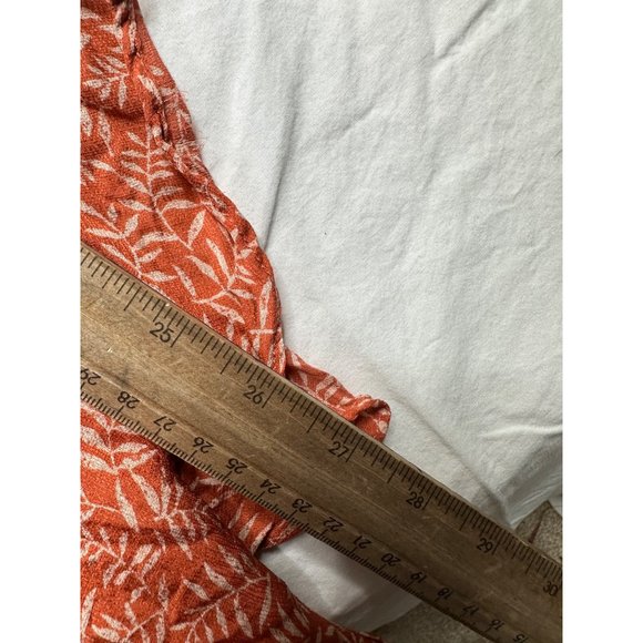 Joie 100% Silk Crop Ruffle Halter Top Jumpsuit/Romper sz XS Orange - Picture 8 of 10